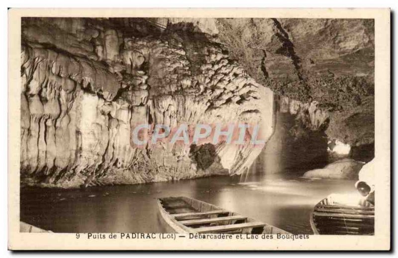 Padirac Postcard Old jetty and lake Bouquets