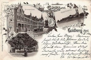 GOLDBERG i MERKL GERMANY~BRUNNEN HOTEL-KLOSTER DOBBERTIN~1900 PHOTO POSTCARD