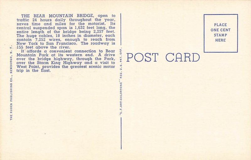 Linen Bear Mountain Hudson River Bridge From Road Peekskill NY P485 