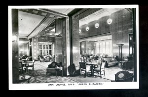LS3865 - Cunard Liner - Queen Elizabeth - Main Lounge - postcard