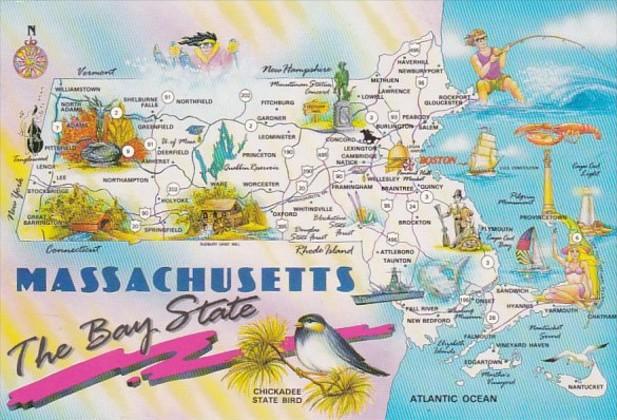 Map Of Massachusetts The Bay State