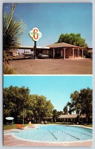 Roadside~Roswell NM~Motel 6 Of Roswell~2 Views~Swimming Pool~Vintage Postcard