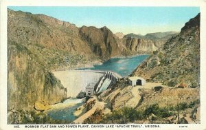 Apache Trail Arizona Mormon Flat Dam Power Plant 1920s Postcard Herz Teich 7466