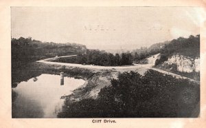 Vintage Postcard Cliff Drive Along the Mountains and River Scenic Picturesque