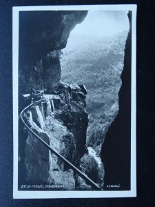 Norway Norheimsund TOKAJEL Car on Cliff Road c1920s RP Postcard K.K. of Bergen