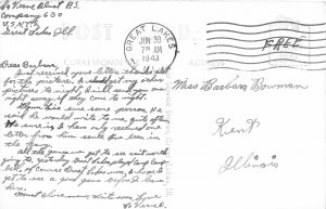 G10/ Ship RPPC Postcard c1940s U.S.S. Houston Cruiser Navy 8