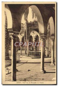 Old Postcard Oran Court Of The Mosque Of Pacha