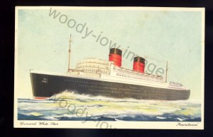 LS2553 - Cunard White Star Liner - Mauretania - built 1939 - postcard
