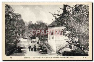 Old Postcard Dreux Entree Du Parc And Pavilion Louis Philippe