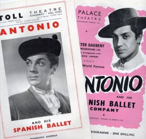 Antonio & His Spanish Ballet 2x Theatre Programme