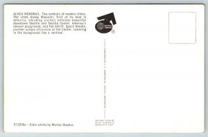 Seattle Center - Monorail - Space Needle - Postcard