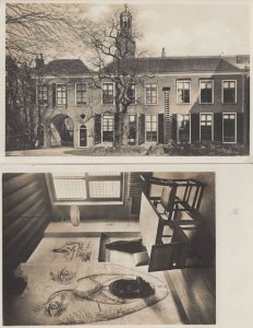 Leiden Academie Zweetkamerije 2x Holland Giant Ugly Face Old Postcard s