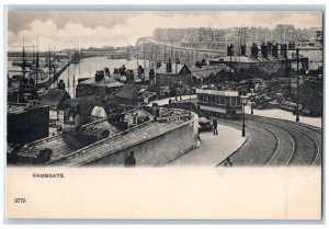 Ramsgate Kent England Postcard Trolley Car Railroad Buildings c1905 Antique