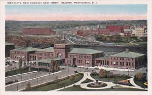 Rhode Island Providence Birds Eye View Showing New Union Station