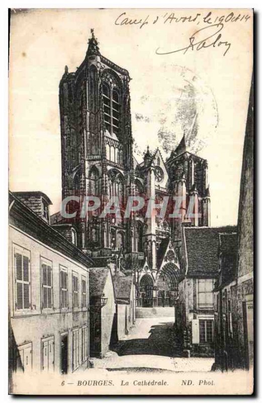 Old Postcard The Cathedral Bourges