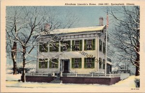Abraham Lincoln's Home 1844-1861 Springfield IL Postcard PC327