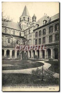 Old Postcard Caen Le Lycee old Abbey to Hammes The Cloister and the central t...