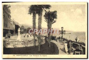 Old Postcard Monte Carlo Casino Terraces