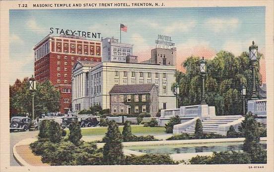 Masonic Temple And Stacy Trent Hotel Trenton New Jersey 1946