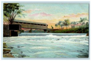 c1910s Water Flowing in Runnells Bridge, Nashua New Hampshire Postcard