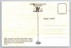 Pink Shower Tree, Hawaii, Chrome Postcard 