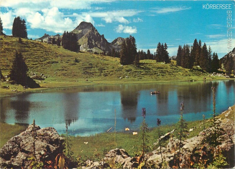 Postcard Austria schrocken korbersee bregenzerwald vorarlberg osterreich