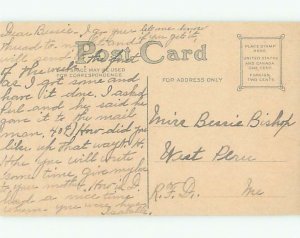 Pre-Linen christmas GRANDPA HELPS GIRL WRITE LETTER TO SANTA k1387