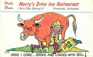 Baxtone Comic Humor Morry's Drive Inn Restaurant 1950s Phoenix Arizona 9365