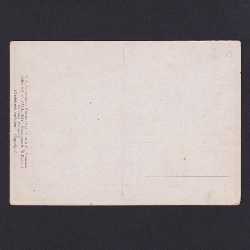 GERMANY, Postcard, Paul Hey, #6556, 'Erntezeit'