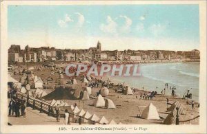 Old Post Card Les Sables d'Olonne The Beach