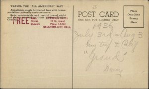 Actress Betty Burgess Goodrich Tires Hollywood Grauman Theatre BUS Postcard