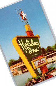 Holiday Inn Of Joliet Illinois On US 66~The Nations Innkeeper Sign~Vintage PC
