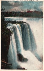 Niagara Falls Canada, Horse Shoe Falls From American Side Vintage Postcard