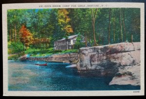 Vintage Postcard 1930-1945 Rock Brook Camp for Girls, Brevard, North Carolina NC
