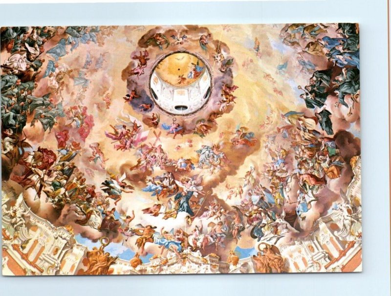 Postcard - Ceiling painting by J. Zeiller, Ettal Abbey - Ettal, Germany