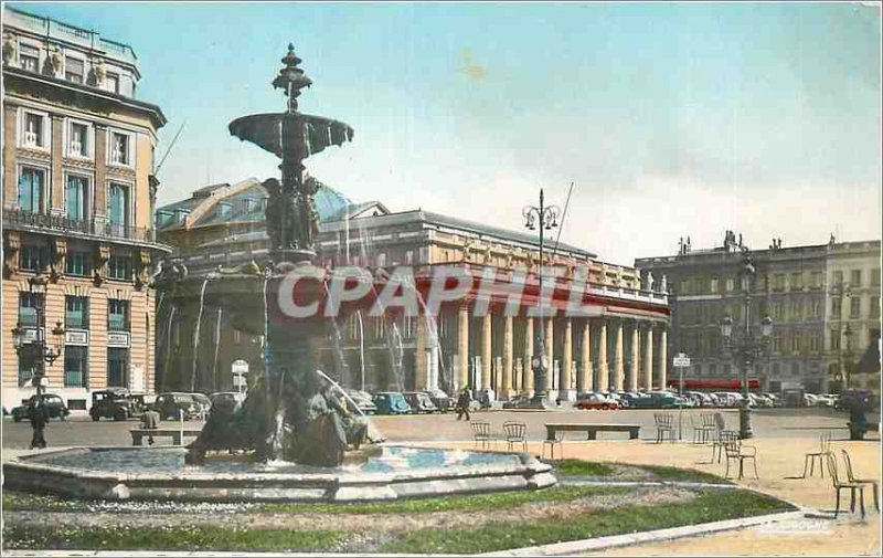 Postcard Modern hotels in Bordeaux Place de la Comedie