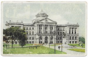 US  used.Court House, Toledo, Ohio. 2  Stamps  #525, mailed in 1920.  Nice.