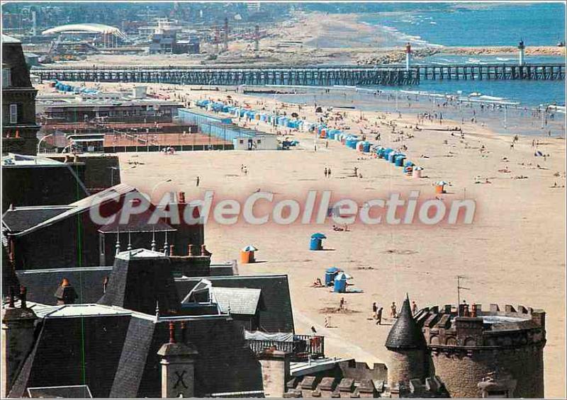 Postcard Modern floral Riviera Tourville (Calvados) Seaside resort renowned b...