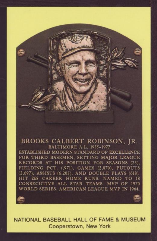 Brooks Robinson Jr Baseball Hall Fame Post Card 3293