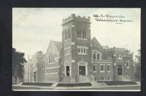 COLUMBUS KANSAS METHODIST EPISCOPAL CHURCH BUILDING VINTAGE POSTCARD