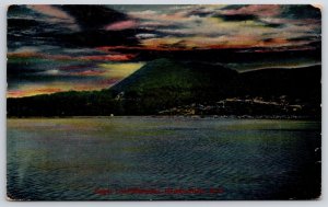 Sugar Loaf Mountain Hudson River New York NY Scenic View At Night Postcard