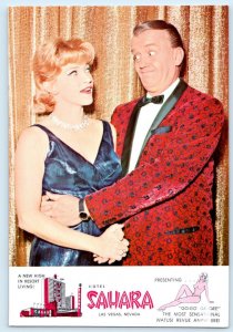 LAS VEGAS, NV ~ HOTEL SAHARA Bobby Sherwood & Phyllis c1960s  5x7 Postcard