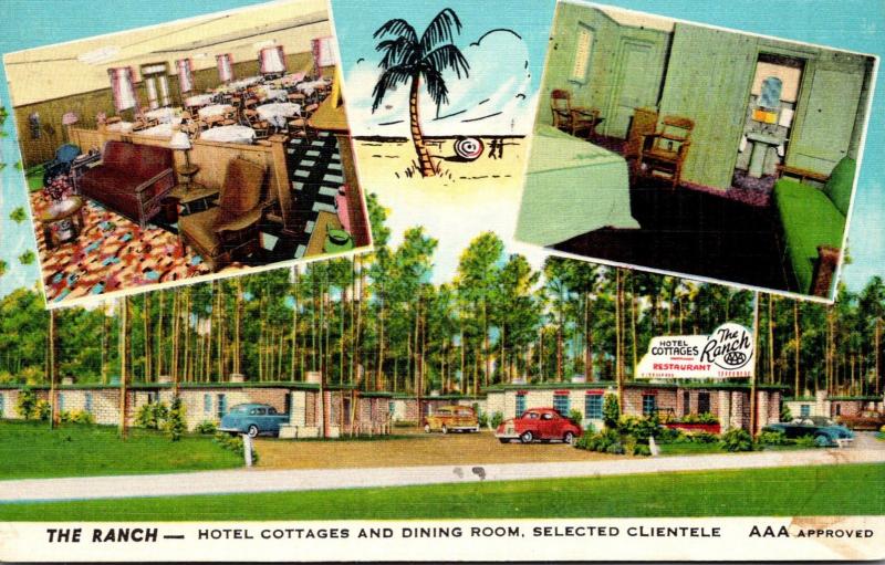 Florida Jacksonville The Ranch Hotel Cottages and Restaurant 1946