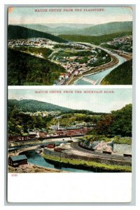 Vintage 1910's Postcard Mauch Chunk Flagstaff Mountain Lehigh River Pennsylvania