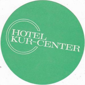 GERMANY BAD KISSINGEN HOTEL KUR-CENTER VINTAGE LUGGAGE LABEL