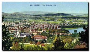 Old Postcard Annecy Vue Generale