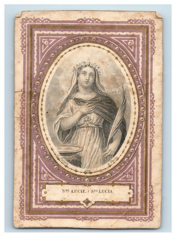 1870s-80s Engraved Religious St. Lucia P222