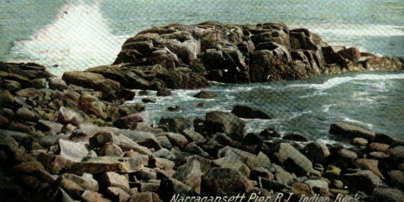 Circa 1900-08 Sail Boats Indian Rock, Narragansett Pier, R.I. Vintage P14 