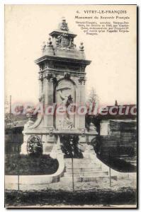 Old Postcard Vitry Le Francois Du Souvenir Monument Frenchman