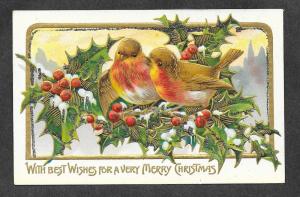Unused Christmas Embossed Picture Postcard!